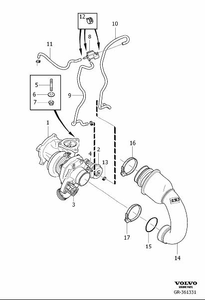 Volvo XC70 Turbocharger Nut. FLANGE LOCK NUT - 999222 | Smith Volvo